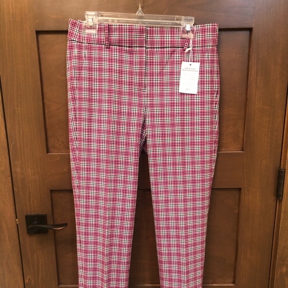 J Crew Cameron Pink Plaid Pants | Poshmark